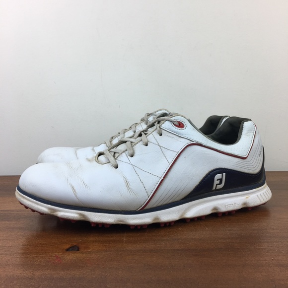 FootJoy Other - FootJoy Pro SL 53269 White Red Navy Spikeless Golf Shoes Men’s Size 11 M.